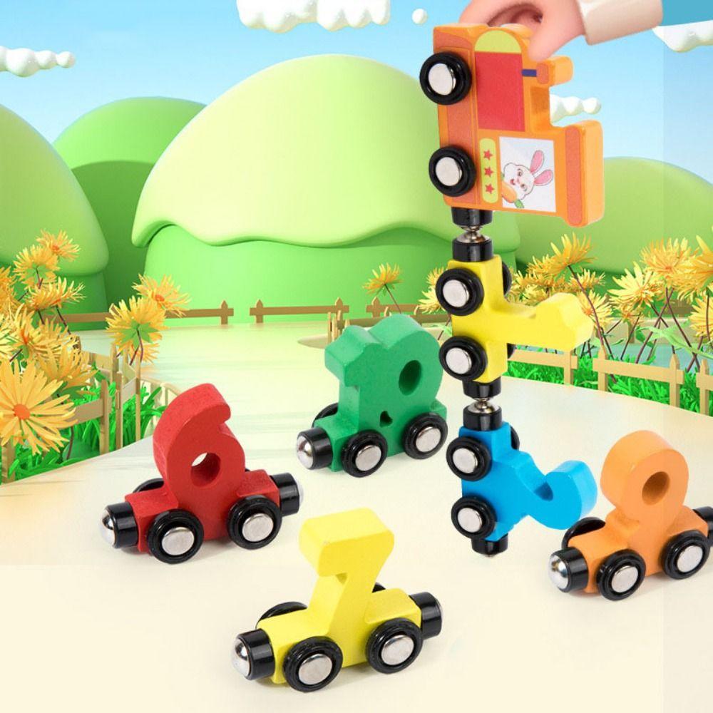 Fruits/Dinosaur Montessori Number Train Set Educational Magnetic Digital Train  Toddler