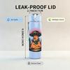 1PC UFO Mountain Retro Art 750ml Color Plastic Sports Water Bottle Leakproof Flip Straw Lid Suitable for Sports Office Home Use