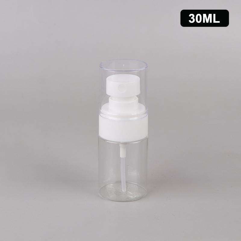 30/60/100/120ml Butelka z rozpylaczem Podróżny dozownik Pusta Przezroczysta/Czarna Makijaż Alkohol Bardzo drobna mgiełka Nawilżanie twarzy Przenośny