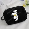 Snoopy Coin Purse Kawaii Cartoon Mini Wallet Man Woman Zipper Purse Fashion Anime Black Money Card Storage Bags Birthday Gift