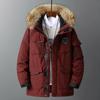 Winter Outdoor Men's and Women's Mid To Long Down Jacket Men's Winter Lovers Thickened Coat Work Clothes