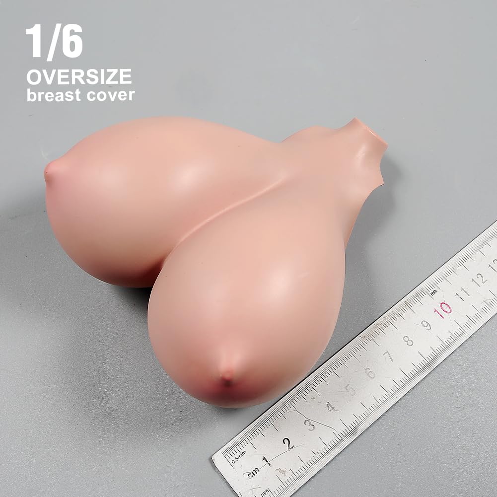 Maßstab 1/6 Übergroßes Make-up Brustvergrößerung Braune Haut Büstenabdeckungsmodell Passend für 12" AB 001 TBL Fettleibige Soldatin Action-Puppe