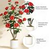 Artificial Camellia 3ft Fake Artificial Potted Silky Interior Living No Watering Required Plant, (approx. 90cm), Greenery, Flower, Plant, Leaves,