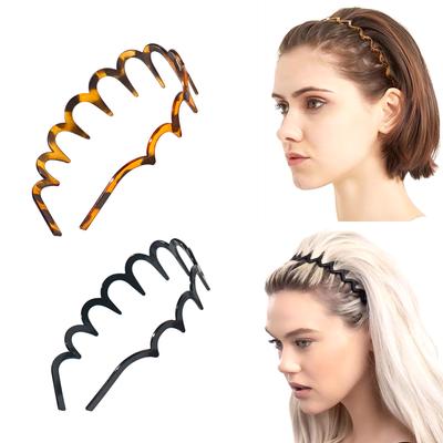 2/3Pcs Set Fashion Hair Bands for Women Non-slip Headband Wave Resin Simple Hair Hoop Face Wash HairBand Girl Hair Accessories