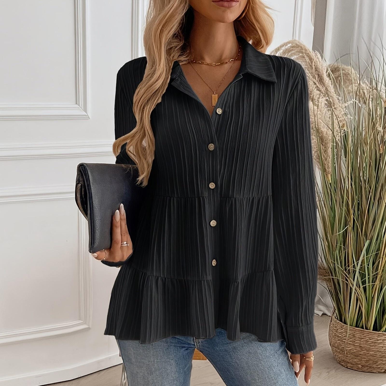 

Women s T-Shirt Vintage Floral Print Round Neck Loose Long Sleeve Mid-Length Thumb Leak Top XL чорний