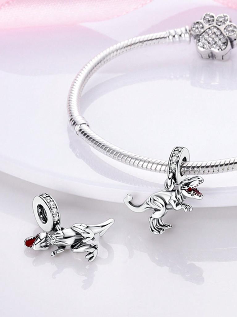 Charms Plata Dinosaurier Perlen Charm Kupferbeschichtet Passend Charms Kupferoriginal Armband Zum Schmuck Machen Diy Charm