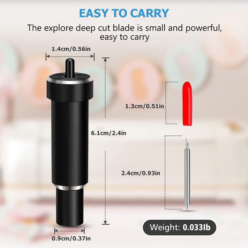 Deep Cut Blade with 30/45/60 Degree Sharp Point Compatible with Explore Foam Chipboard Faux Leather Cutting Tool
