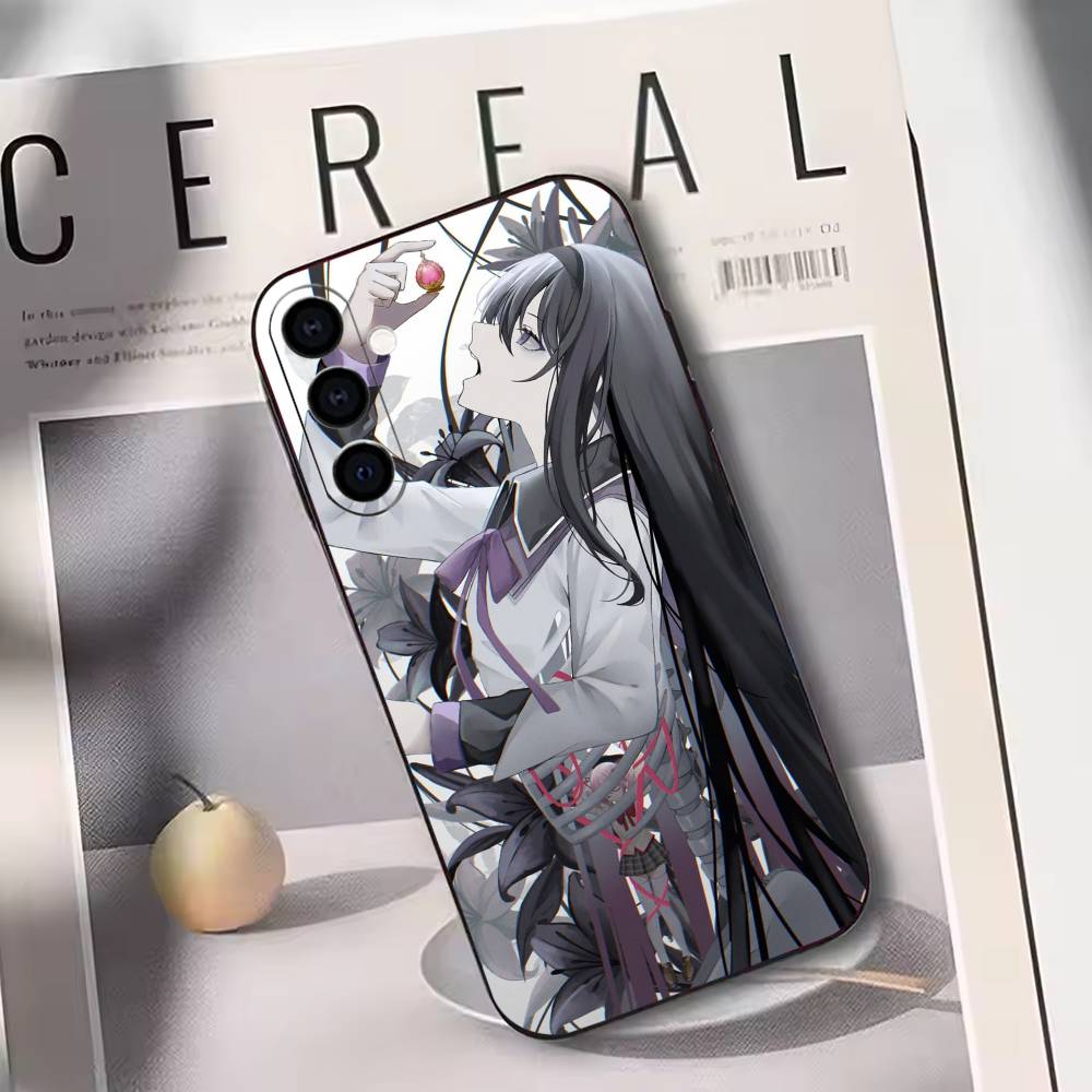

Puella Magi Madoka Magica Phone Case Black Silicone Soft For Samsung Galaxy A73,A72,A71,A70,A53,A52,A51 Samsung a41