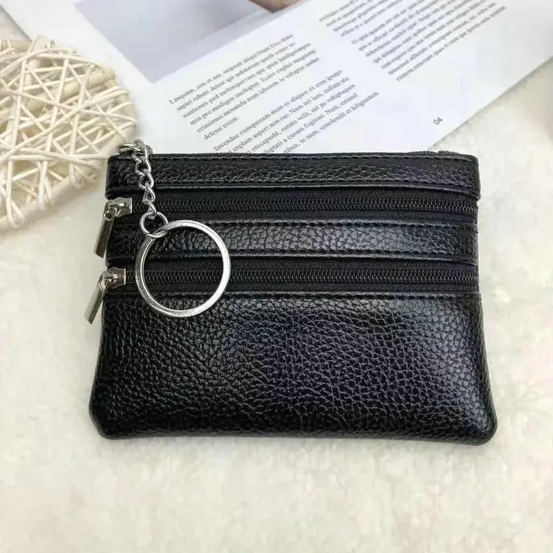 PU Deri Bozuk Para Cüzdanları Kadın Küçük Bozuk Para Para Çantaları Cep Cüzdanları Anahtarlık Kılıfı Mini Fonksiyonel Kılıf Fermuarlı Kart Cüzdanı