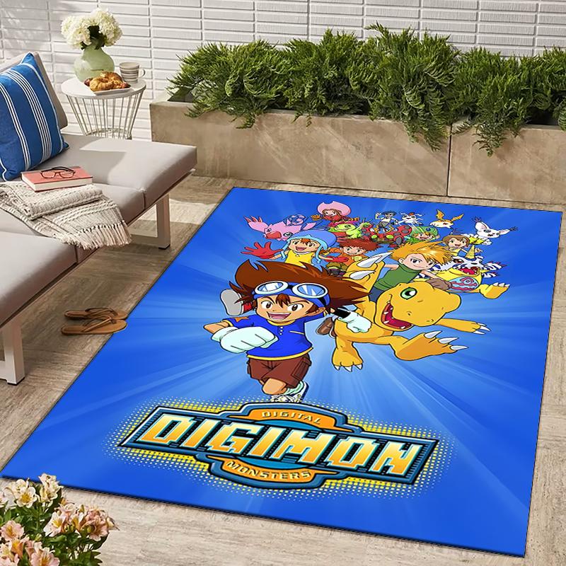 Digimon Design Area Rug - Non-Slip, Soft & Cozy Floor Mat for Living Room, Bedroom, Office - Indoor/Outdoor Decorative Carpet