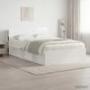Headboard Cabinet with Storage White Wood Based Material