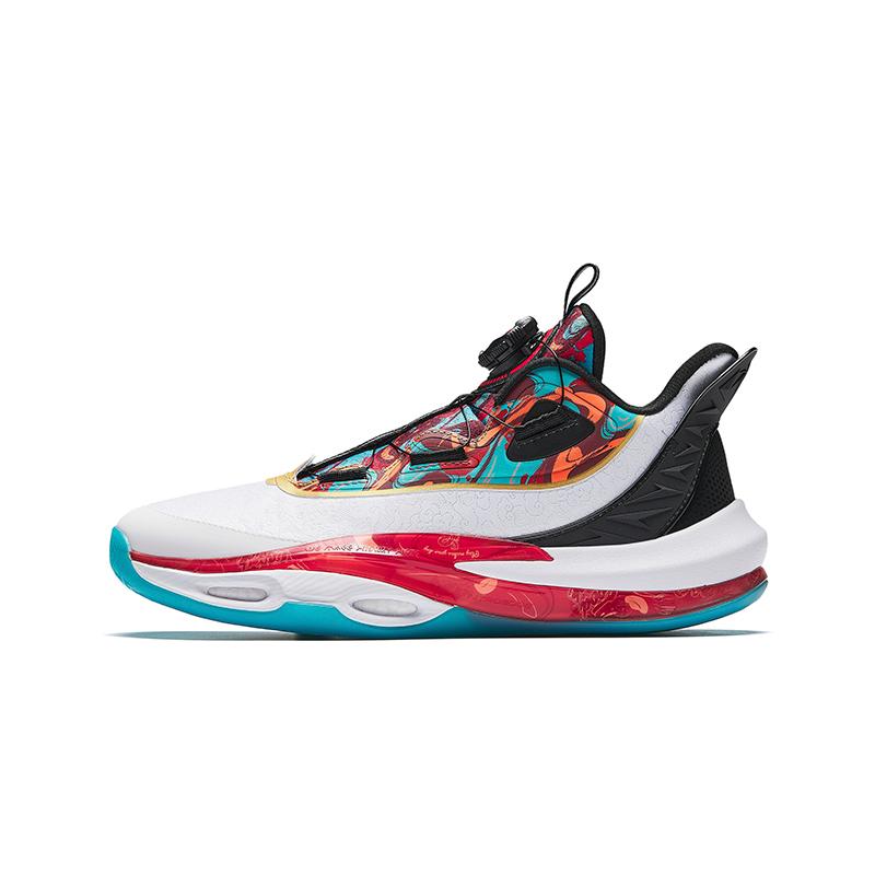 Anta Kids Elite Basketball Shoes Men sneaker White Black Vibrant-Red 312511116-1