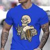 Beer Lover Gifts T-shirt Men Skull Beer Graphic Print Funny Men T-shirt Skeleton and Beers Lover Graphic Design Summer Clothes