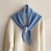 British Korean Style Niche Wool Knitted Triangular Scarf Women Headscarf Knitted Scarf Multi-functional Warm Knitted Scarf