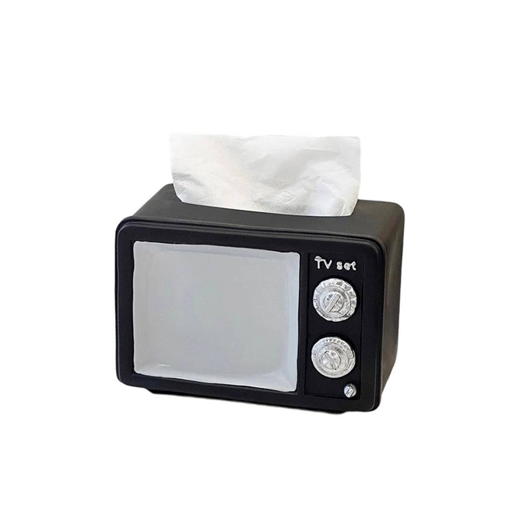 Boîte à mouchoirs TV Rétro Boîte de Rangement Multifonctionnelle, Salon de Maison, Table Basse, Chambre à Coucher, Bureau, Boîte à Papier Haut de Gamme