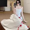 Temperament Rose Handmade Waist Chain Women'S Elegant Versatile Crochet Flower Long Necklace Decorative Skirt Belt Accessories
