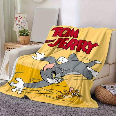 1pc Tom and Jerry Blanket Soft Throw for Room Decor, Perfect Gift, Living Room .D101