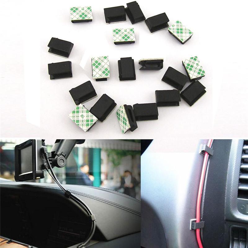 Car Self Adhesive Cable Clip Auto Driving Recorder Wire Management Clamps GPS Data Line Organizer Cord Tie Holder Fixed Clips