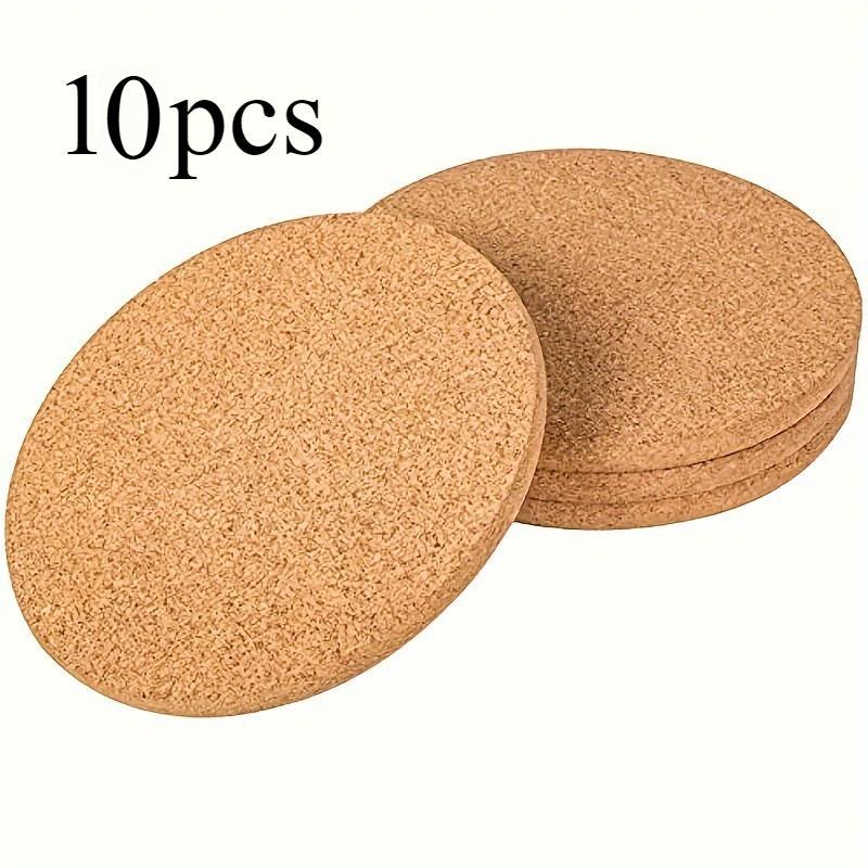 

Набір круглих коркових підставок - Термостійкі та міцні для захисту стільниць 10pcs жовтий