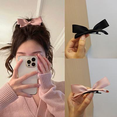 Pink Sweet Girl Bowknot Hairpin Korean Fashion Hair Side Clip Hair Accessories Ornaments Barrettes Hairpins Women Ladies New