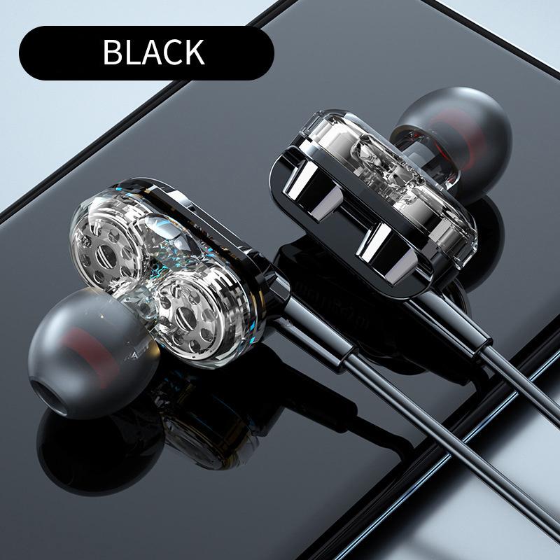 6D In-Ear Stereo High Bass Headphone In-Ear 3.5Mm Wired Earphones Metal Hifi Earpiece With Mic For Xiaomi Samsung Huawei Phones