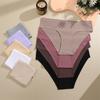 6PCS Women Seamless Panties Ice Silk Ultra Thin Briefs Female Soft Underwear Ladies Low Rise Sexy Lingerie High Elastic Panties