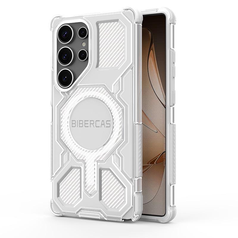Compatible Samsung S25 ULTRA/S25 EDGE Magnetic Transparent Airbag Anti-fall Case