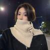 Button Scarf Women's Winter New Versatile High-end High-end High-necked Scarf Foreign-style Coat Shawl Warm Scarf Pullover