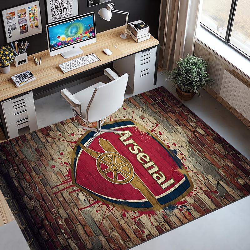 Arsenal F.C Pattern Rug, Indoor/Outdoor Mat, for Picnic, Gameroom, Bedroom, Office, Living Room, Home Decor Carpet, Birthday Gift