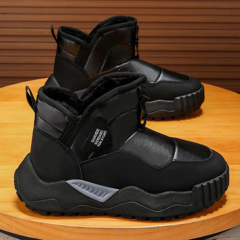 Winter Men's Warm Snow Boots, Anti Slip and Wear-resistant High Top Men's Boots with Plush Waterproof Men's Casual Shoes sneaker