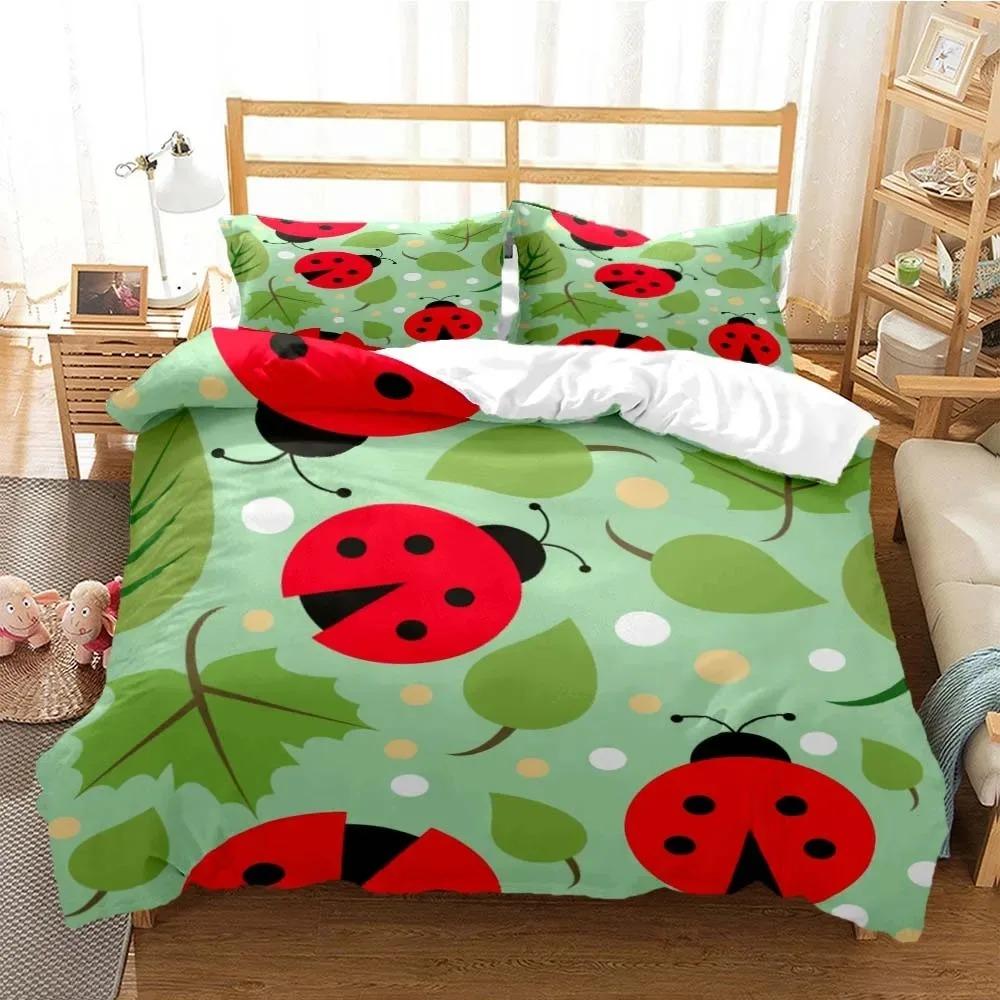 Cartoon Cute Print Digital Print Polyester Bedding Sets  Covers Boys Bed Linen Set Teens Bedding Set