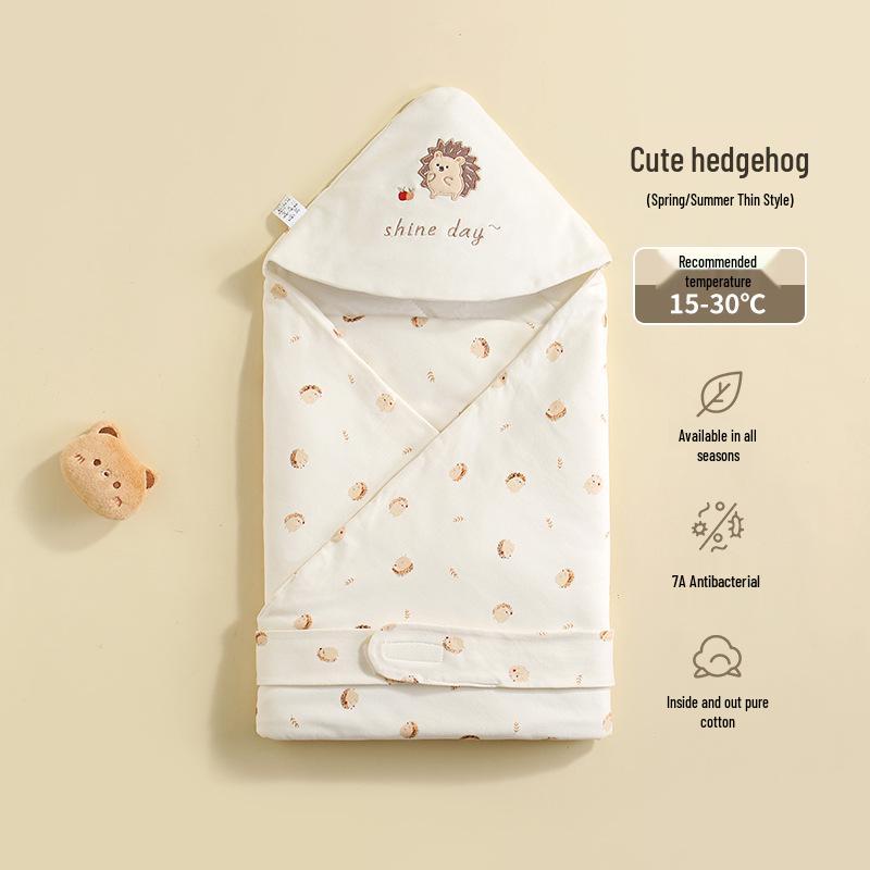Silná bavlněná zavinovací deka pro novorozence do porodnice nebo na procházky na jaře, na podzim, v zimě