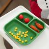Color Kids 1PC Silicone Divided Plate for Babies BPA Free Feeding Bowl With Sucker Dishes Children's Tableware Christmas Gift