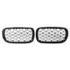 Compatible Black Kidney Grille for BMW X5/X6 F15/F16 (2014-2017).