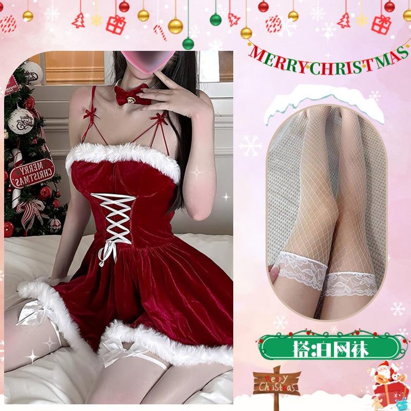 Sexy Christmas Bunny Cosplay Womens Sexy Lingerie Sweet Dress Set