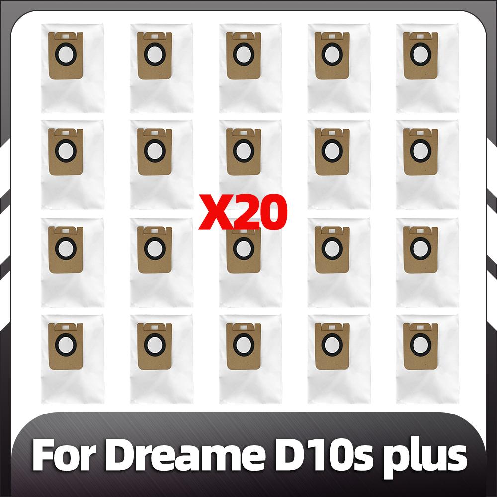 Compatible for Dreame D10s Plus Robot Vacuum Main Side Brush HEPA Filter Mop Pad Dust Bag Replacement Spare Parts Accessories