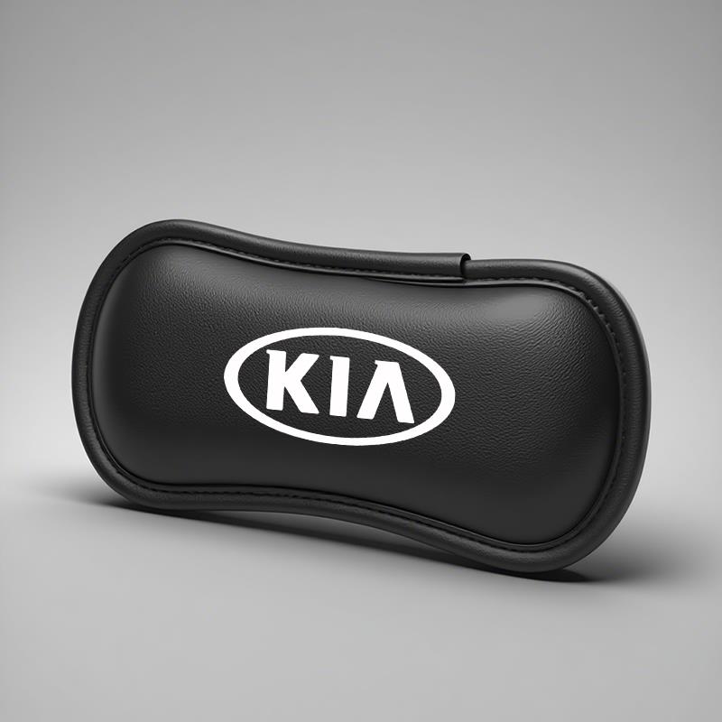 AFK4 Leather Car Pillow Car Knee Pad Elastic Memory Foam Leg Pad For Kia Morning Sportage K8 K3 K9 Ceed Picanto Stonic K7 K5 Rio Niro