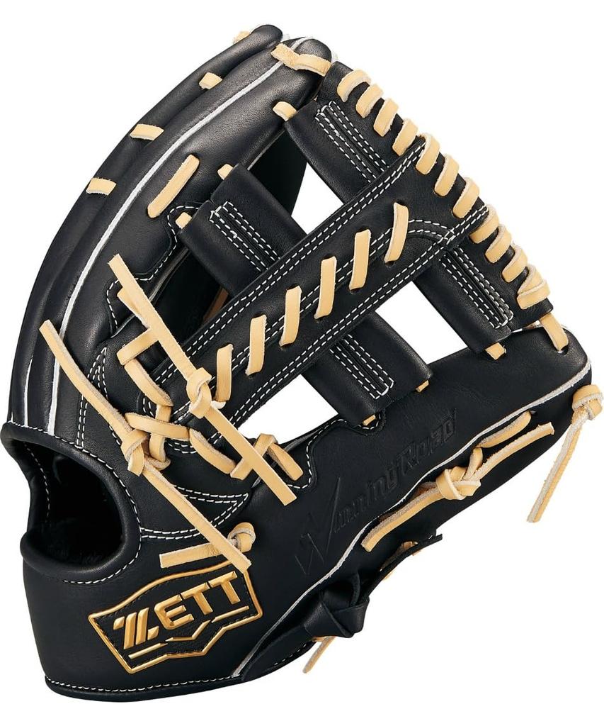 ZETT Winning Road Soft Baseball Pastel Size 4 All-Around Glove, B/Black (3219), (BRGB33510F)