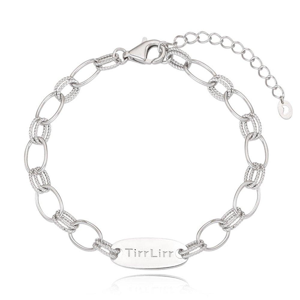 

Glory Bold White Silver Link Bracelet Tbesvw08029M
