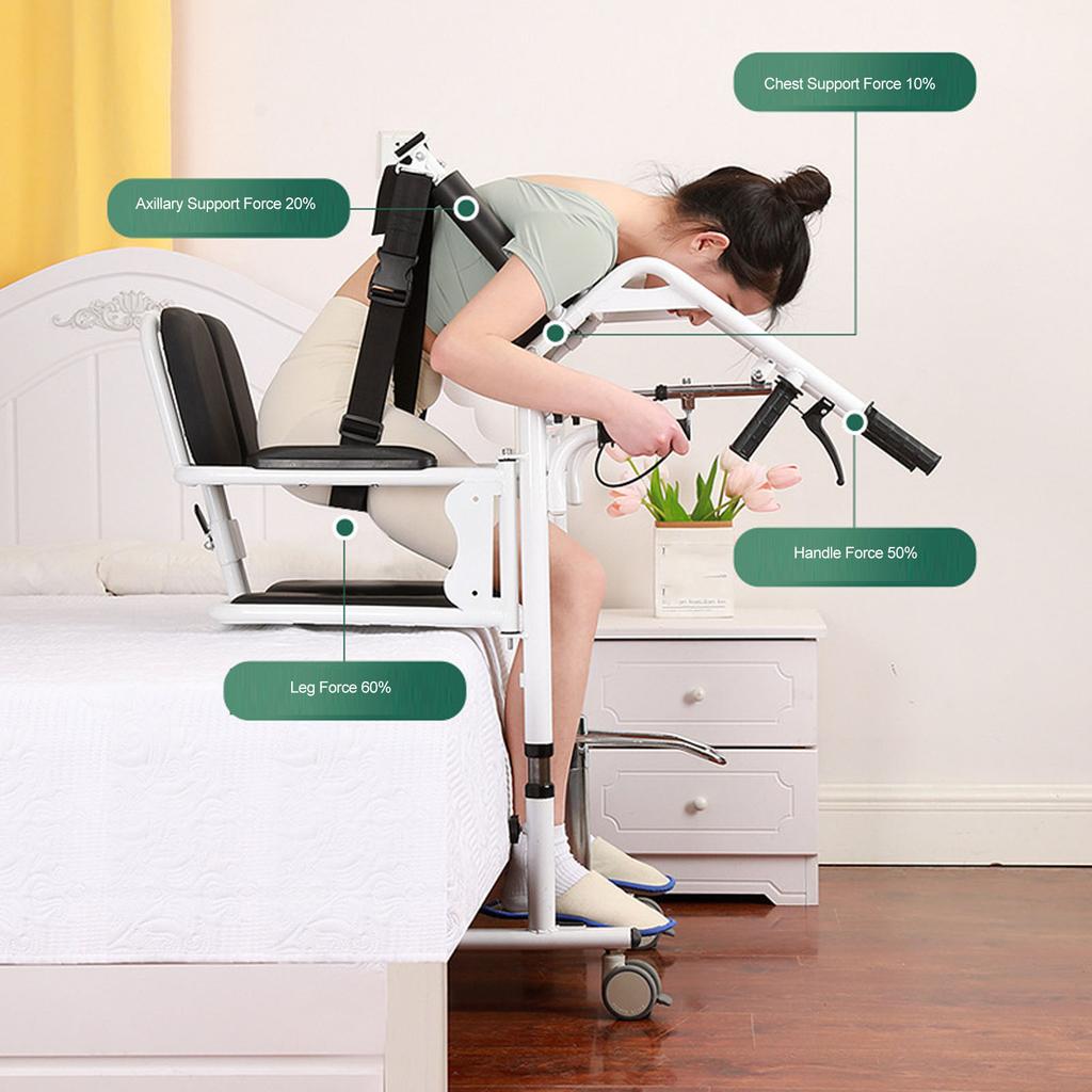 Stand Assist Patient Lift Safely Sit Stand Transfer Transport Fall Prevention 330.7lb Weight Capacity Stand Aid Lift Chair
