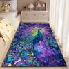 Colorful Peacock Pattern Carpet with Vibrant Artistic Design for Living Room Suitable for Use As an Anti-slip for Living Room Bedroom Sofas