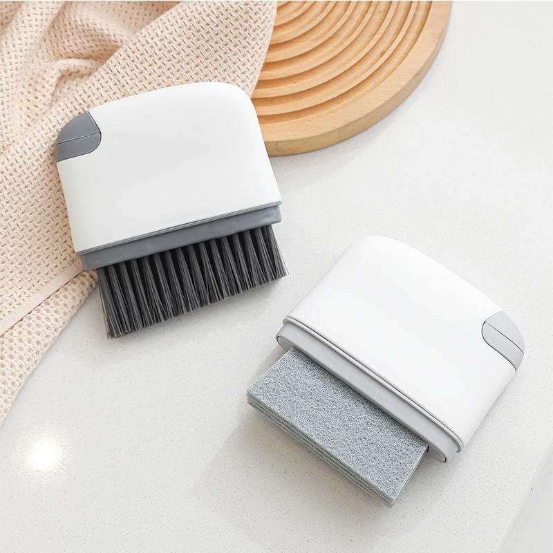 2 In 1 Window Rail Cleaning Brush Door Groove Hair Grip Brushes Multifunction Windows Slot Sliding Household Kitchen Accessories