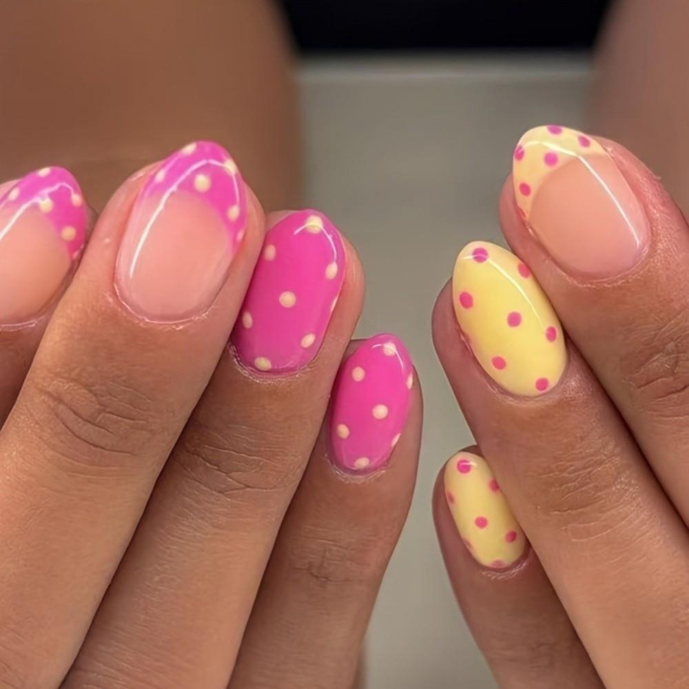 24Pcs 3D Gel False Nail Full Cover Fake Nail Tips French Press on Nails  Women