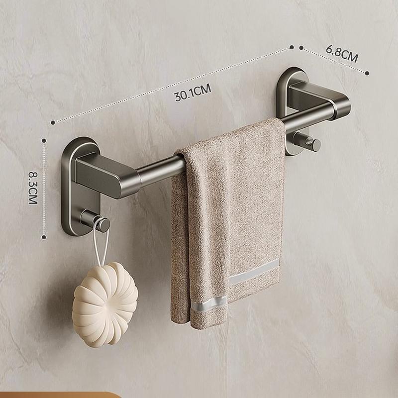 Space Aluminum No-Drill Wall-Mounted Towel Bar