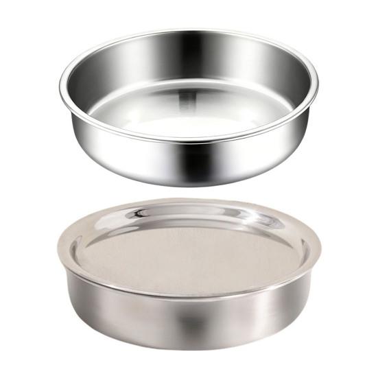 Stainless Steel Egg Steamer Bowl with Lid Food Grade Steaming Pot for Microwave Heat Resistant Custard Dish for Home Kitchen