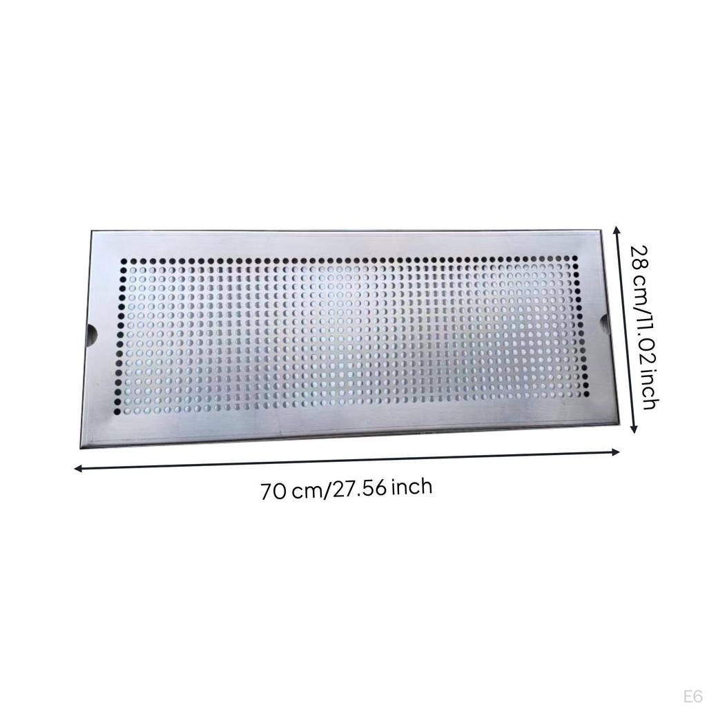 Stainless Steel Draining Tray Rectangular Spill Catcher Metal Pan Board for Prep
