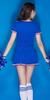 [Anfang] Miniskirt Cheerleader Race Queen Cosplay Costume Uniform Sexy Fancy Dress (XXXL, Blue)
