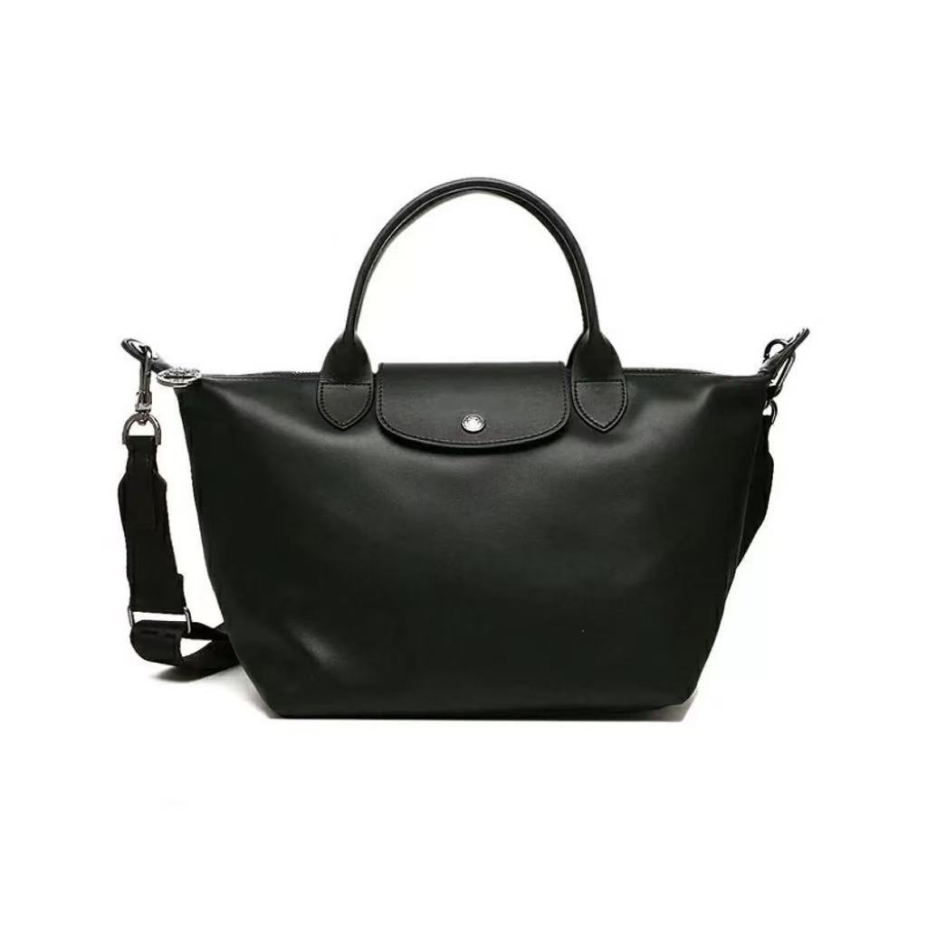 French Longxiang full leather armpit bag adjustable shoulder strap single shoulder crossbody large capacity bag fashionable casual versatile portable