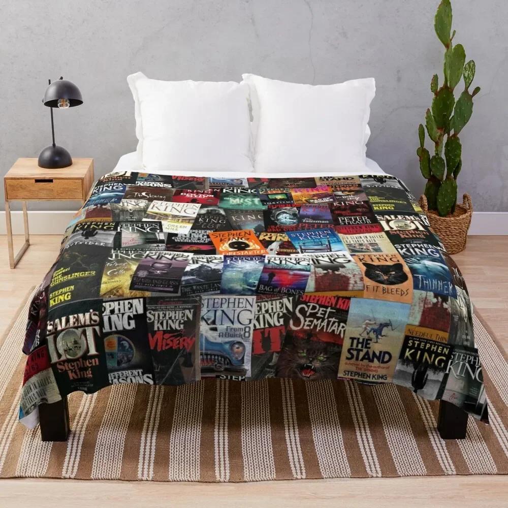 

Stephen King Book Covers, Horror Bookworm Throw Blanket valentine gift ideas manga Baby For Baby Blankets 100X150CM