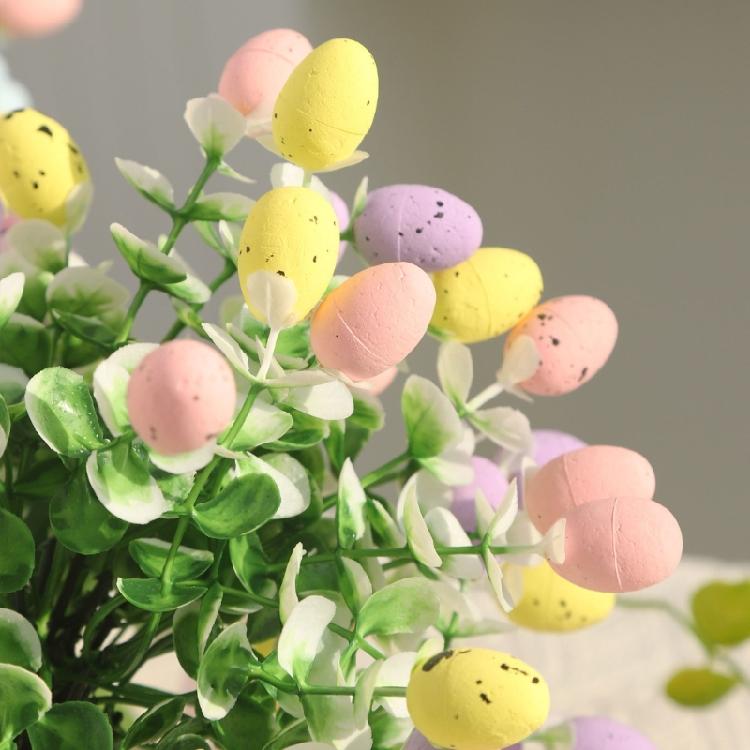 Set of 5 Foam Easter Eggs Planter for Festival Indoor Desktop Decoration Creative Safe Materials Practical Decorating